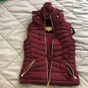 Maroon Puffy Vest